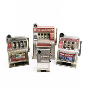 Lot of 4: Misc. Slot Machine Banks