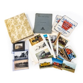 Container Full of Vintage Rail Road Memorabilia
