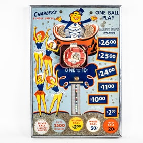 "Charley's" 10 Cent Gambling Pull Tab Board