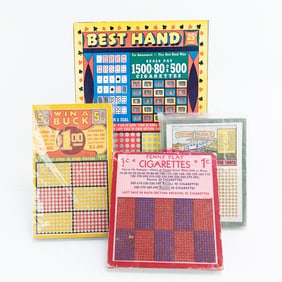 Lot of 4: Unused Assorted Gambling Punch Boards