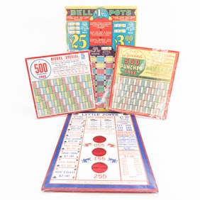 Lot of 4: Assorted Gambling Punch Boards-Unused