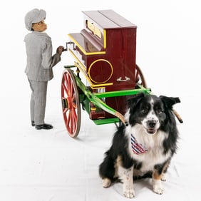 Hurdy Gurdy "Music Miniature" Street Piano w Cart