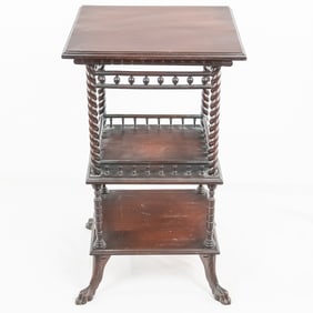 Victorian Ornate Tiered Side Table