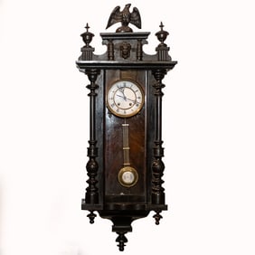 1890 Heinrich Kliemann 8 Day Wall Regulator Clock
