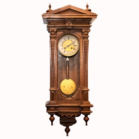 1880 Herman Braukmann 8 Day Wall Regulator Clock