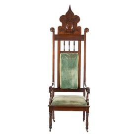 Victorian, Mahogany Tall Back Arm Chair