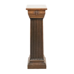 Victorian Quarter Sawn Oak Pedestal