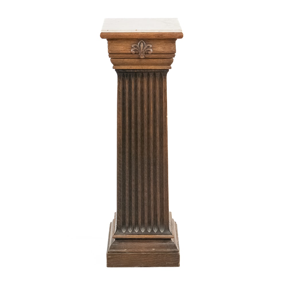 Victorian Quarter Sawn Oak Pedestal (1 of 10)