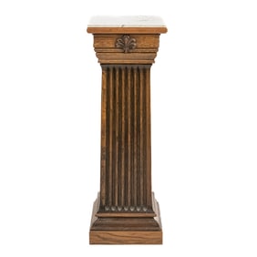 Victorian Quarter Sawn Oak Pedestal