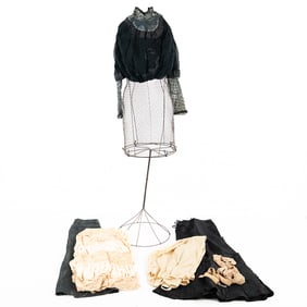 Fragile Lot of Vintage Clothing and Dress Form