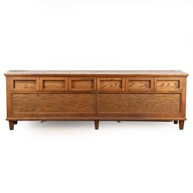 Country Store Oak Six Drawer Seed Counter