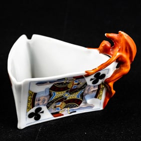 Royal Bayreuth Devil & Playing Cards Sugar