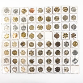 (70) Assorted Vintage Riverboat $5 Gaming Tokens