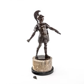 Gotthilf Jaeger 17" Roman Soldier Bronze Statue