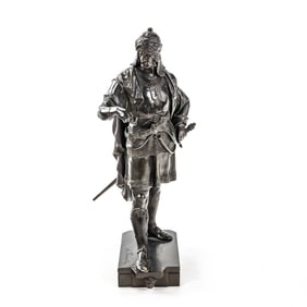 10" Emile Picault Moorish Warrior Bronze Statue