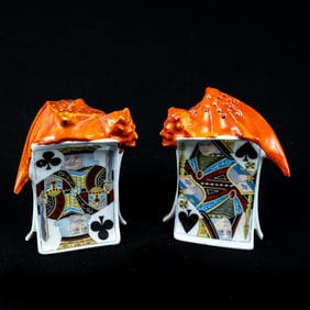 Royal Bayreuth Devil & Cards Salt & Pepper