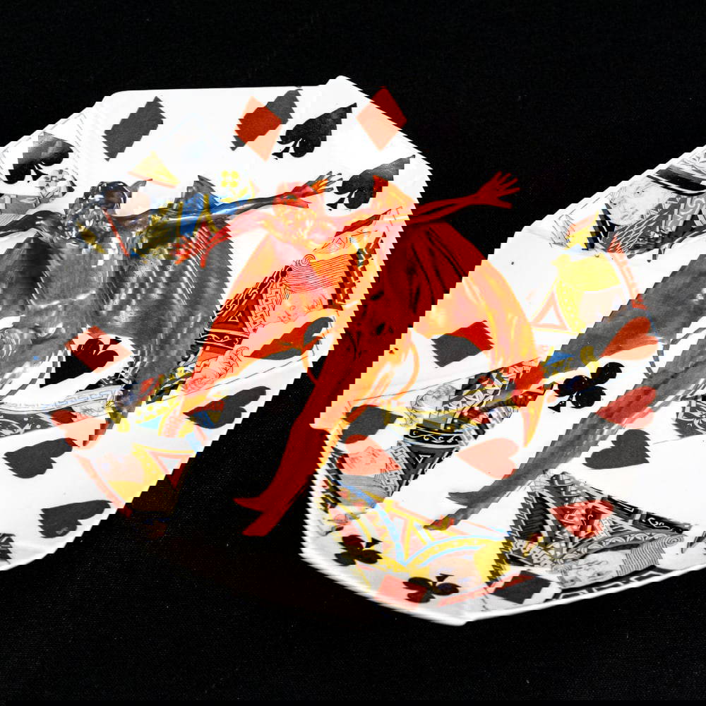 Royal Bayreuth Devil & Cards Candy Dish Auction