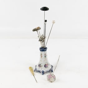 Antique Hat Pin Holder Vase