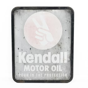 Kendall Motor Oil Double Sided Curbside Sign