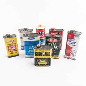 (8) Vintage Auto Polish/Wax Cans