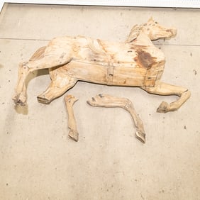 Vintage Heyn Carved Wood Carousel Horse