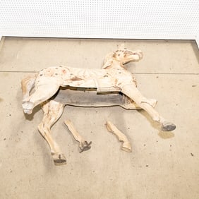 Vintage Heyn Carved Wood Carousel Horse