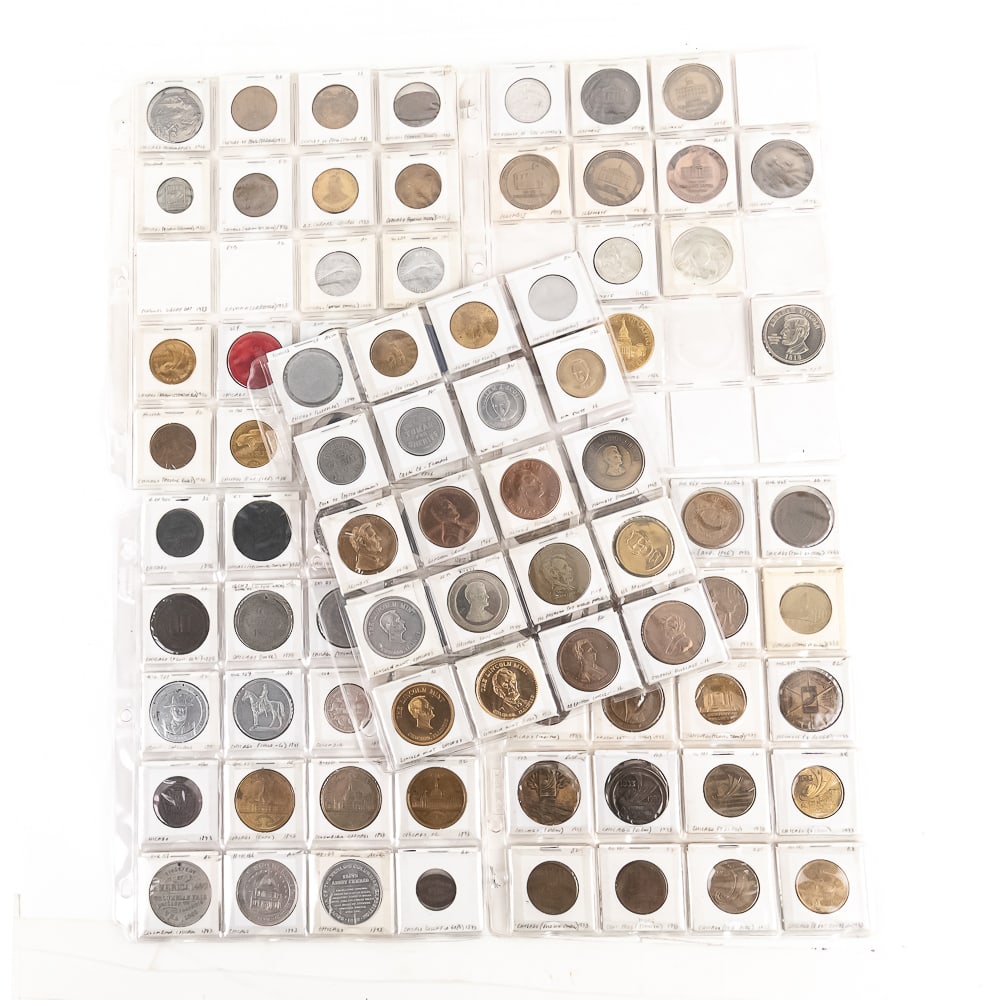 Collection of Assorted Early Chicago Tokens Medals (1 of 11)
