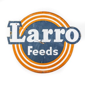 Larro Feeds Die Cut Metal Sign