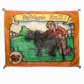 Midget Bull Circus Sideshow Banner