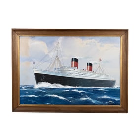 Large Framed Watercolor Queen Elizabeth II