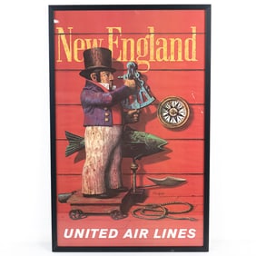 United AL Framed Poster "See New England"