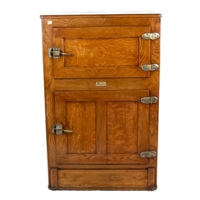 Victorian Leonard Wood 2-Door Ice Box