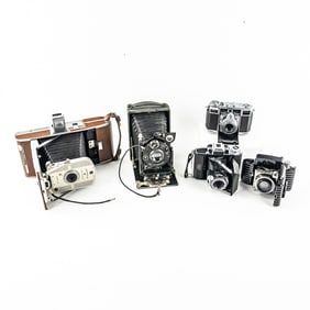 5 Misc.Cameras Zeiss Ikon, Kodak, Compur, Polaroid
