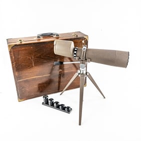 Monstrous Camera Lens in Wood Case