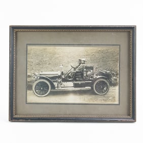 Framed Photo of a Fire Chief's Automobile