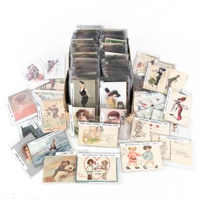 (200) Assorted Unsearched Vintage Postcards