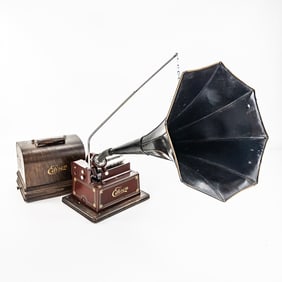 Edison Model D Maroon Gem Cyl Phono w/Horn