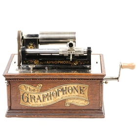 Columbia Type AT Cylinder Phonograph W/Horn