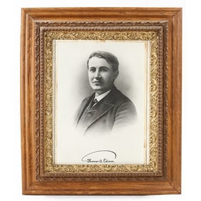 Thomas A. Edison Framed Etching