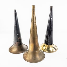(3) Original 14" Edison Cyl Phonograph Horns