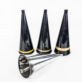 (4) Reproduction Cylinder Phonograph Cone Horns