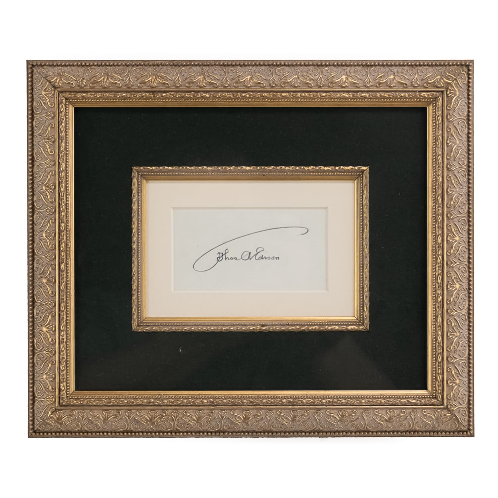Framed Thomas Edison Signature Autograph