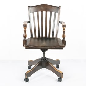 Wood Swivel Desk Chair