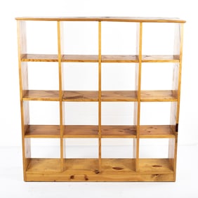 Pine Cubbyhole Storage Display Shelf