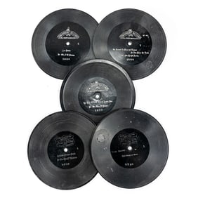 (5) 6 3/4" Zonophone Records