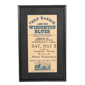 Vern Habeck Wisconsin Blues Orch Framed Advert