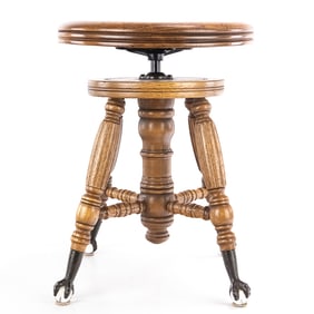 Classic Oak Music Stool
