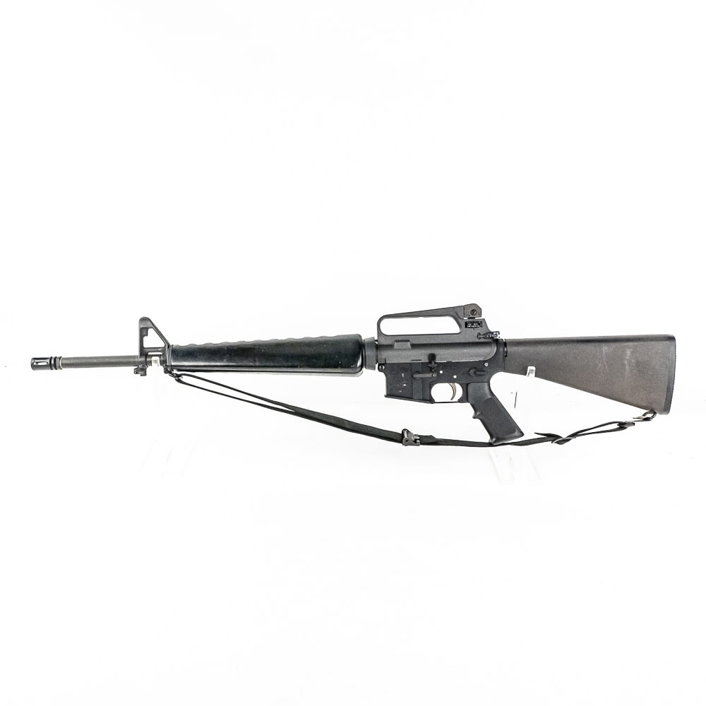 Colt Match Target H-Bar .223 20" Rifle CMH018873: Colt Match Target H-Bar .223 20" Rifle in very good condition with some wear. Triangle Fore-end. A2 carry handle and rear stock. Heavy target 1:7 barrel. NO magazine S/N:CMH018873