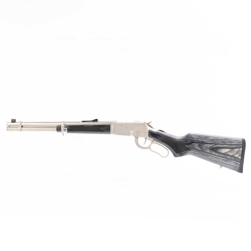 Mossberg 464 .30-30 Rifle LA0020708: Mossberg 464 .30-30 Rifle in excellent condition. Durable laminate stock and satin stainless steel. With fiber optic sights S'N:LA0020708