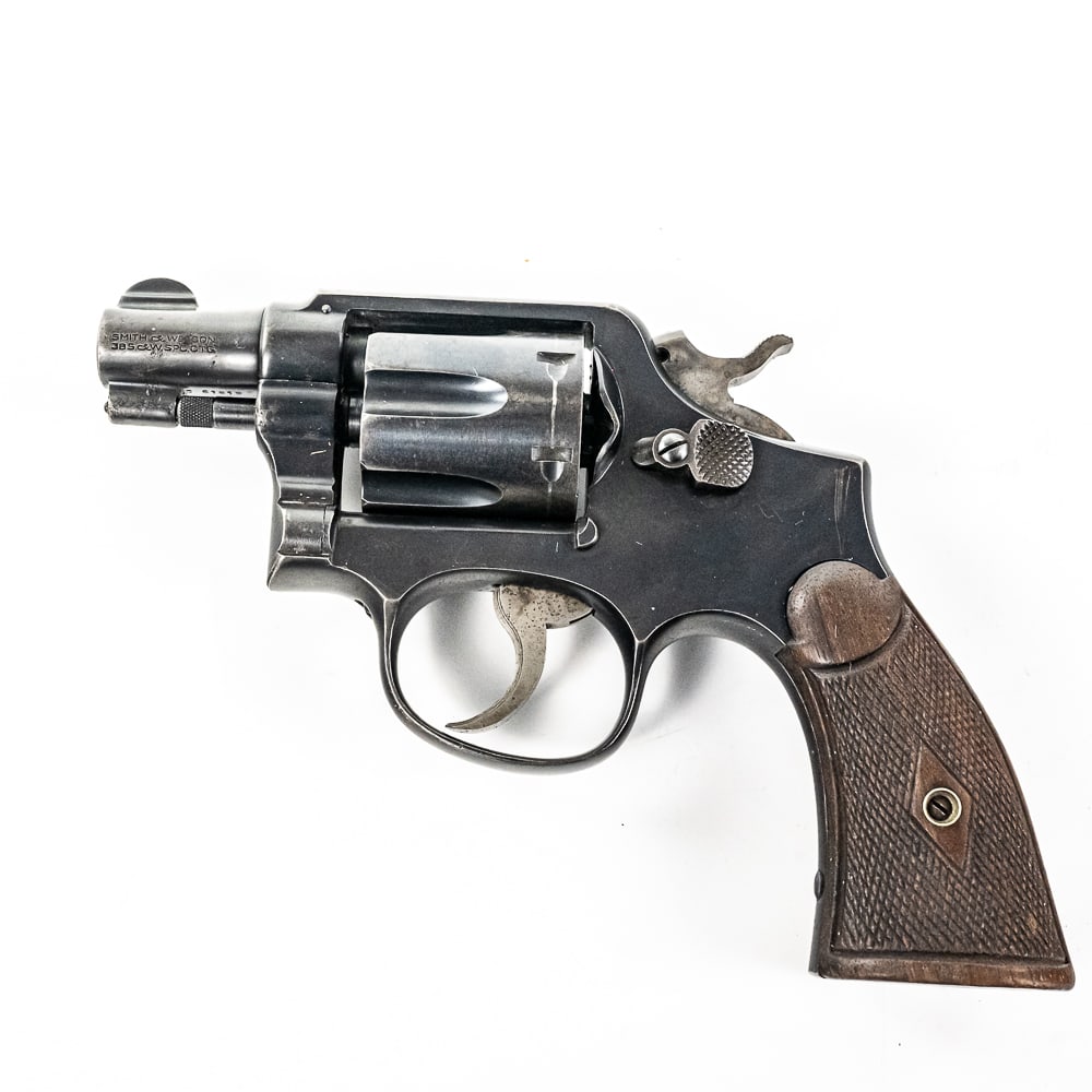 S&W Pre-10 5-Screw .38spl 2" Revolver (C) C61919: S&W Pre-10 5-Screw .38spl 2" Revolver in very good condition with wear and some oxidation. Light oxidation in bore
